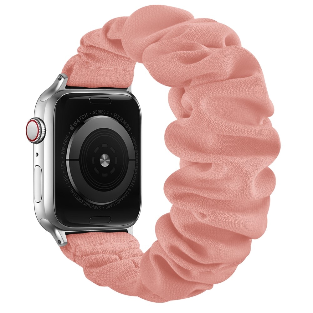 Scrunchie Bracelet Apple Watch 41mm Series 8 Pink/Silver