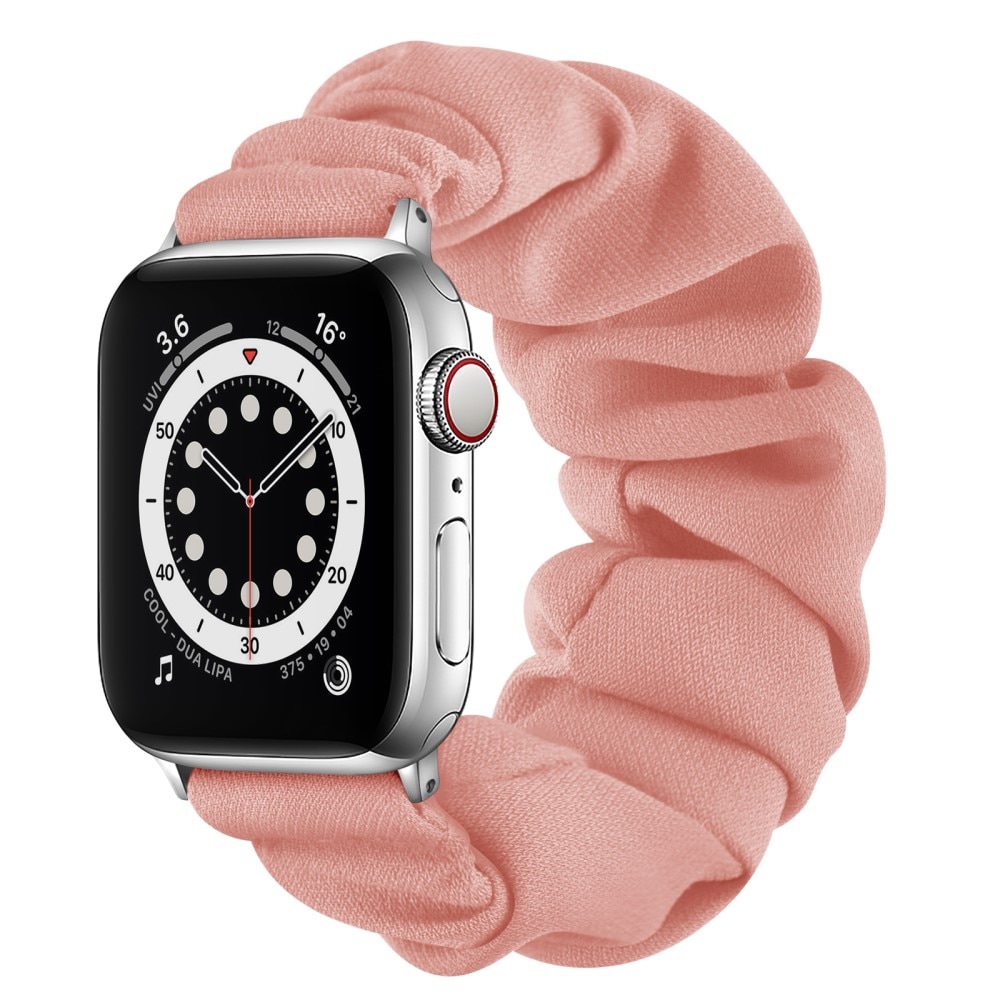 Scrunchie Bracelet Apple Watch 41mm Series 8 Pink/Silver