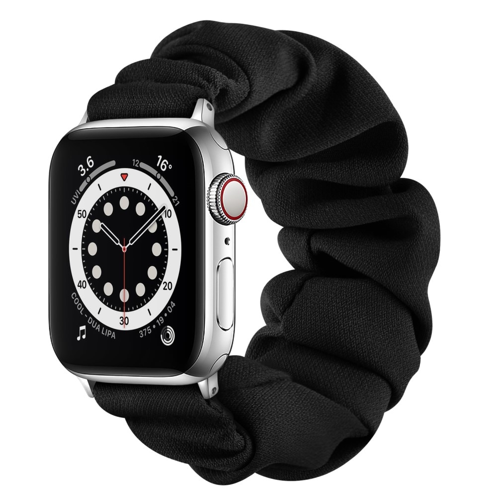 Scrunchie Bracelet Apple Watch 41mm Series 7 Black/Silver