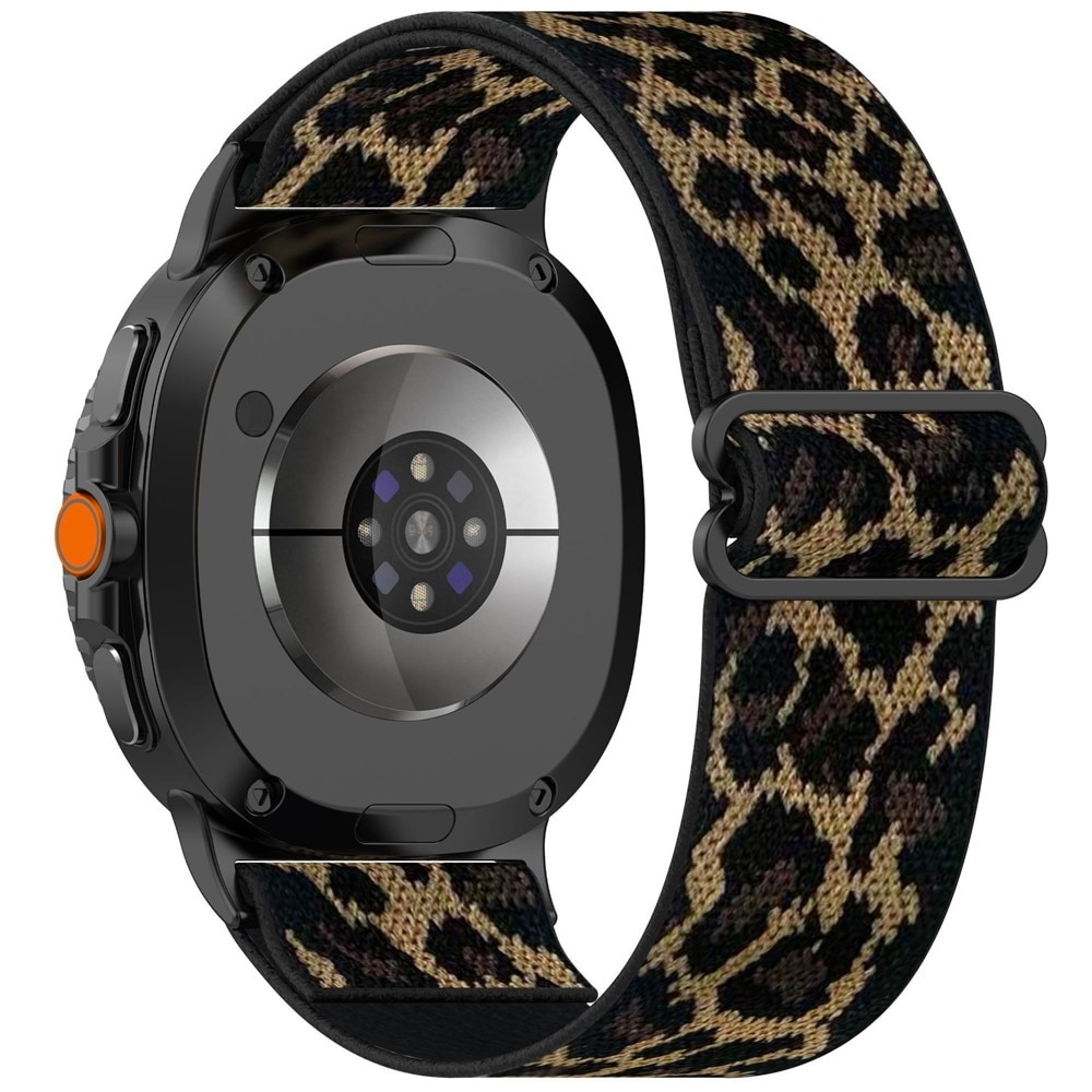 Samsung Galaxy Watch 8 Classic Stretch Nylon Band Leopard