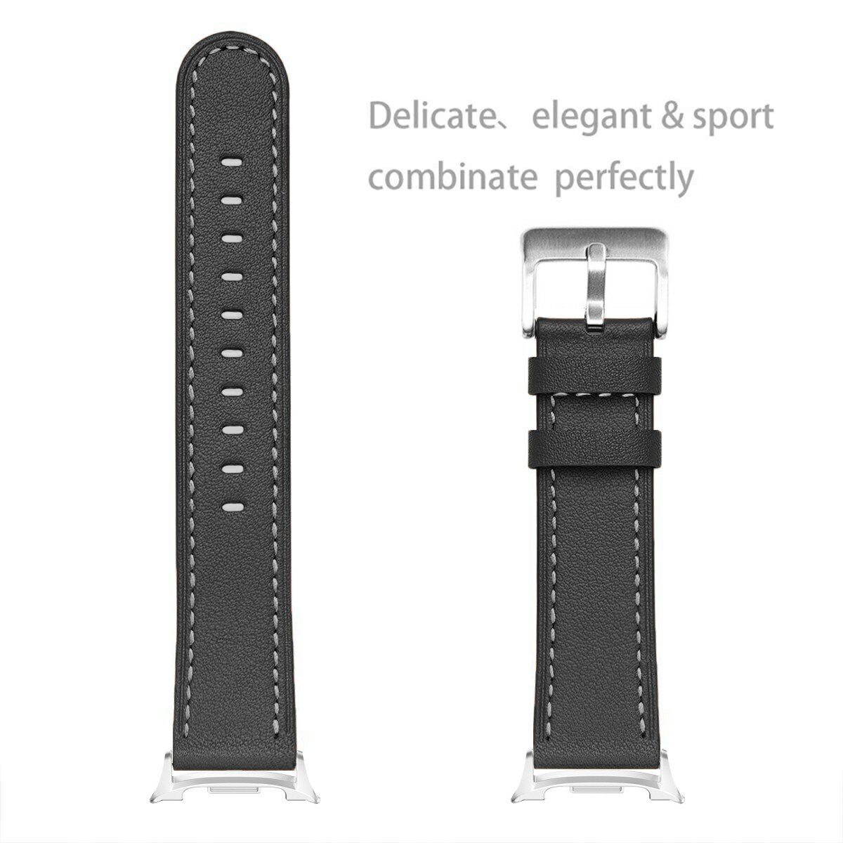 Samsung Galaxy Watch 8 44mm Leather Strap Black