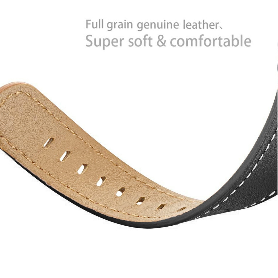 Samsung Galaxy Watch 8 44mm Leather Strap Black