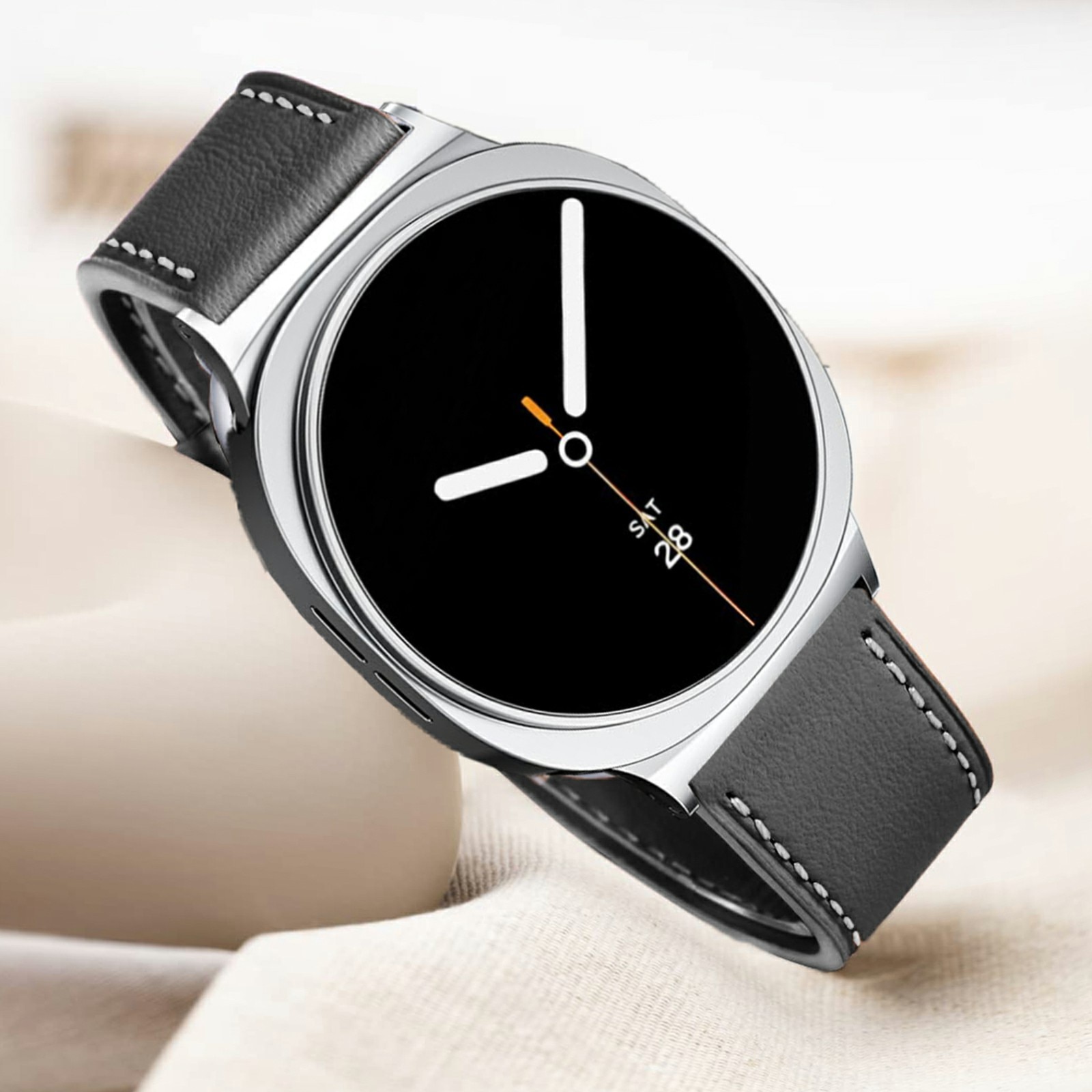 Samsung Galaxy Watch 8 44mm Leather Strap Black