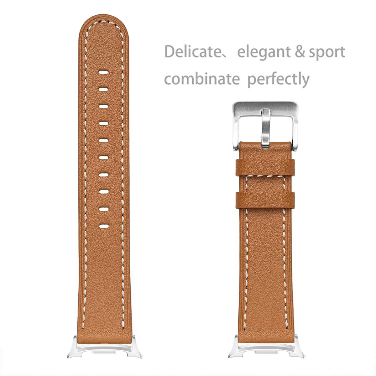 Samsung Galaxy Watch 8 40mm Leather Strap Cognac