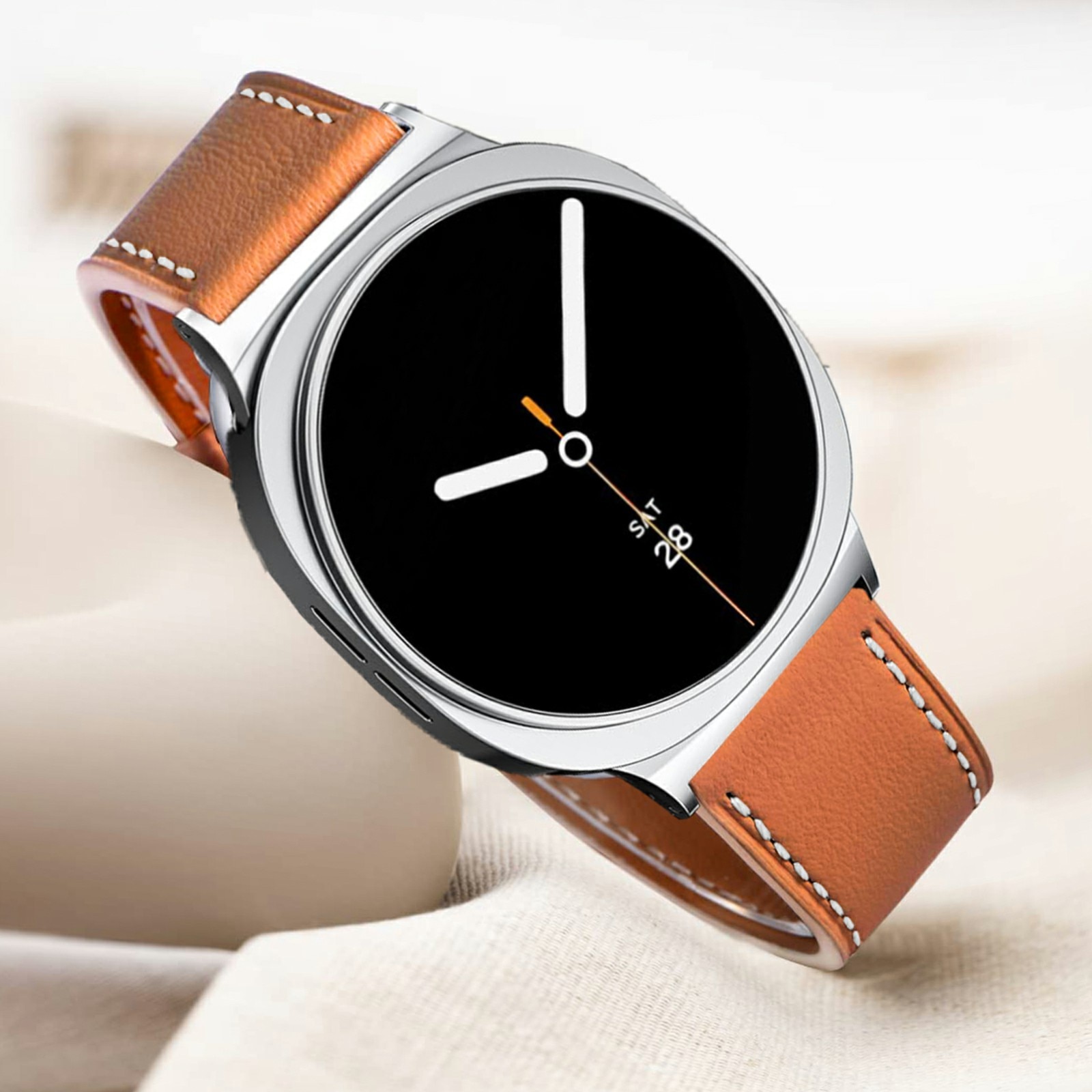 Samsung Galaxy Watch 8 40mm Leather Strap Cognac