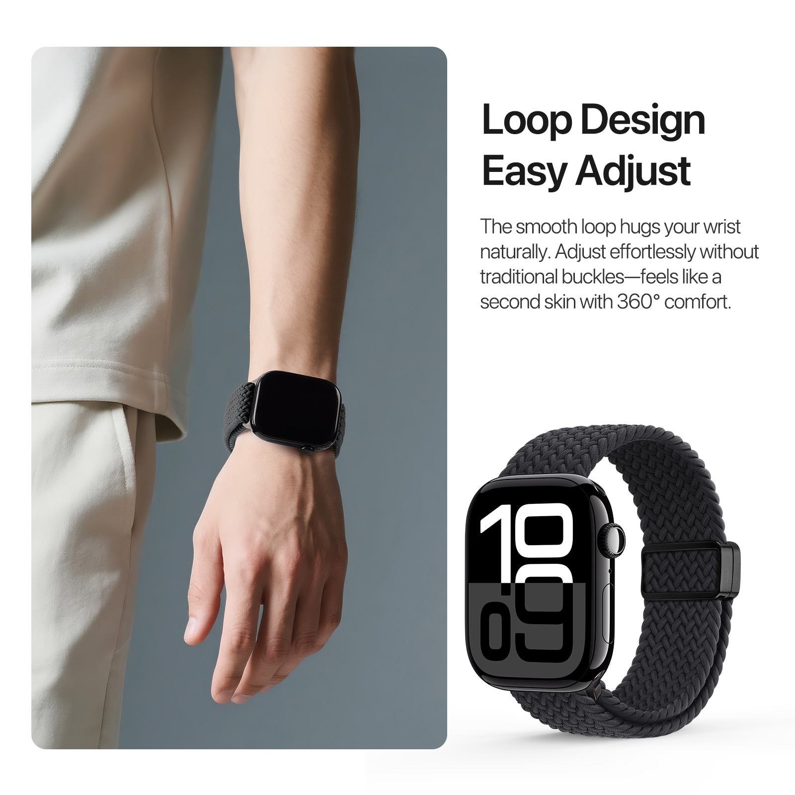 Apple Watch Series 9 45mm Nylon Woven Strap Navy