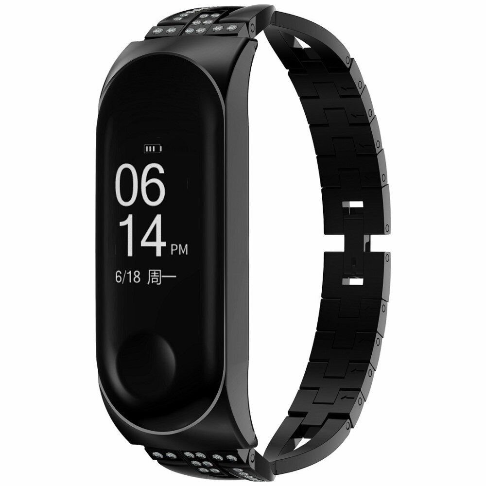 Xiaomi Mi Band 3/4 Crystal Bracelet Black