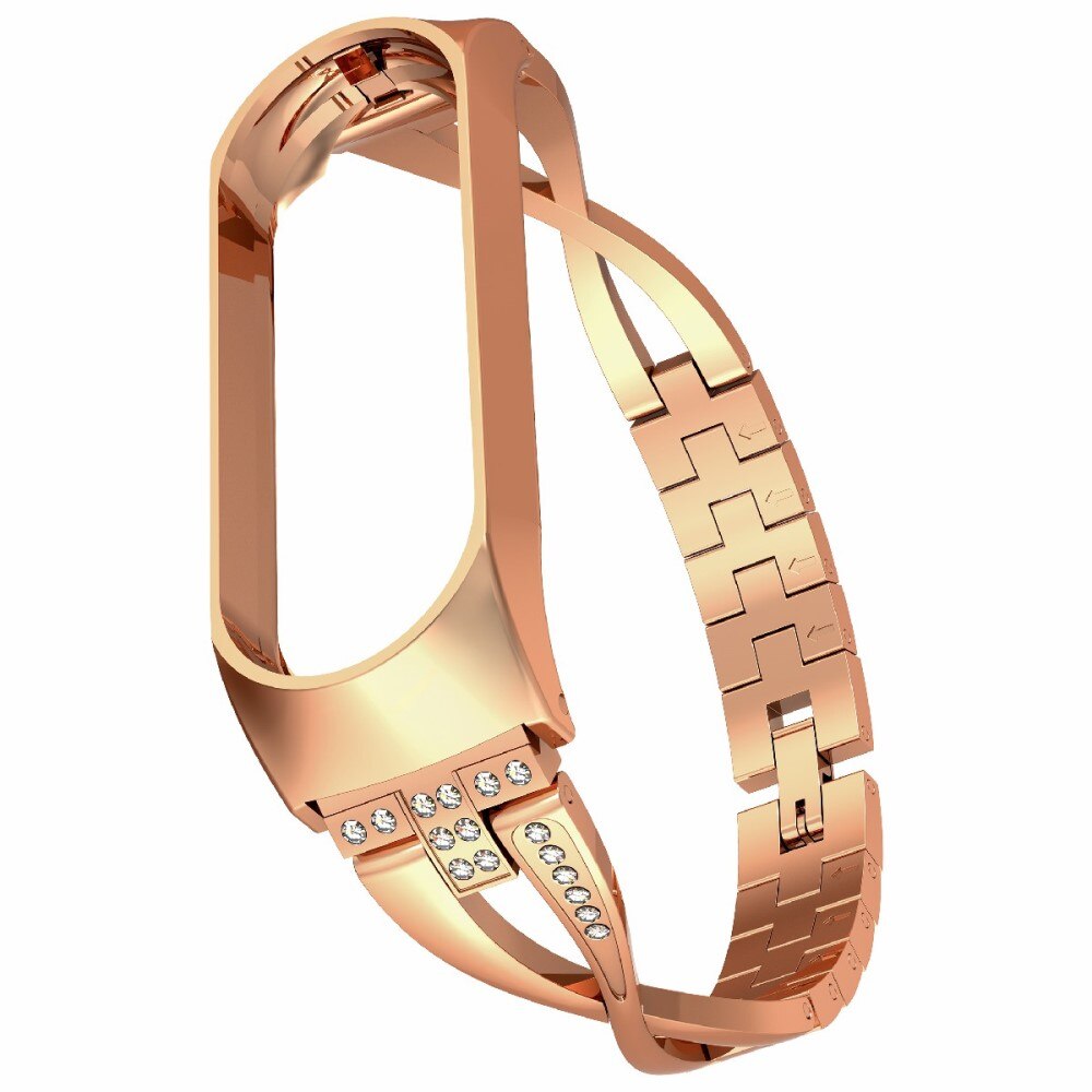 Xiaomi Mi Band 3/4 Crystal Bracelet Rose Gold