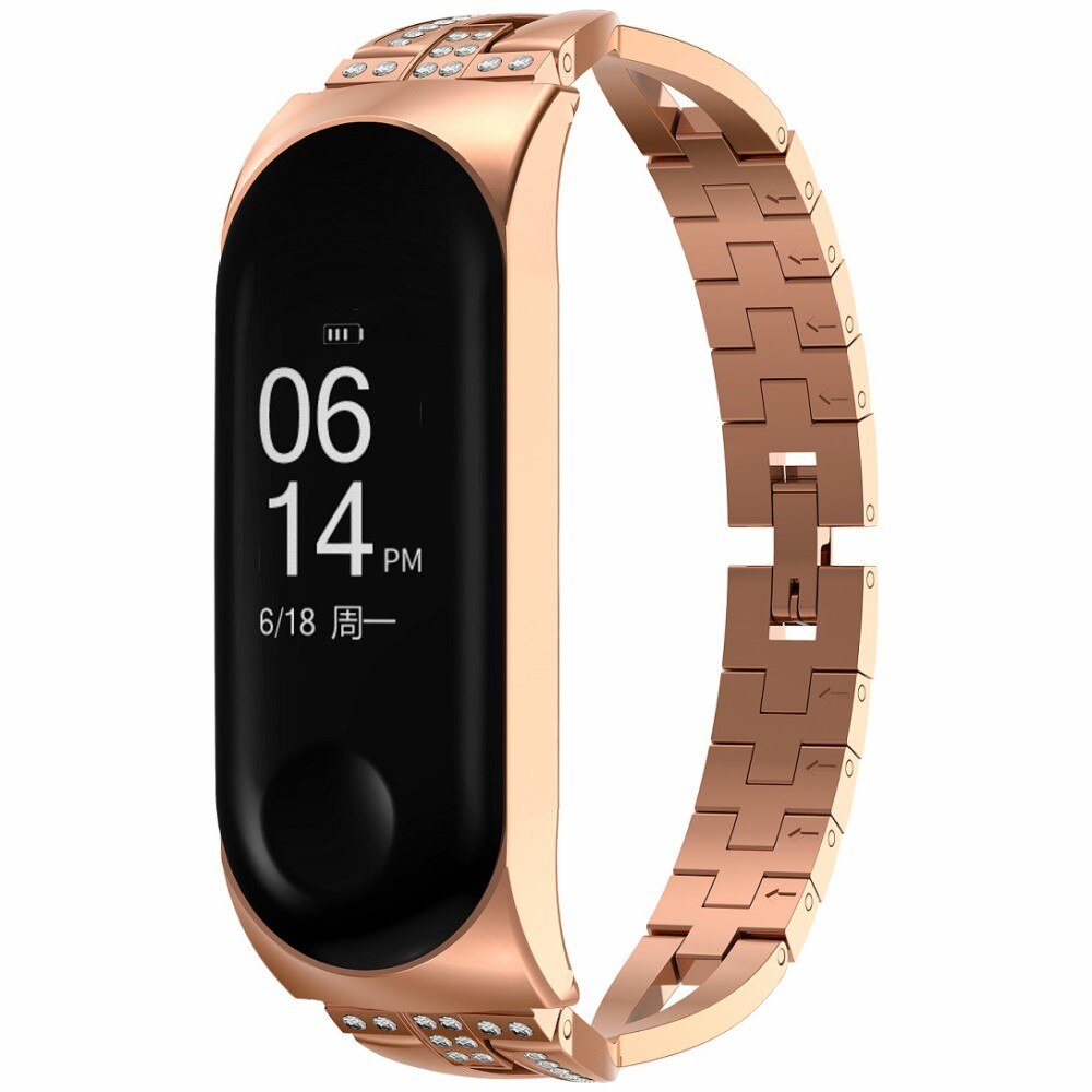 Xiaomi Mi Band 3/4 Crystal Bracelet Rose Gold