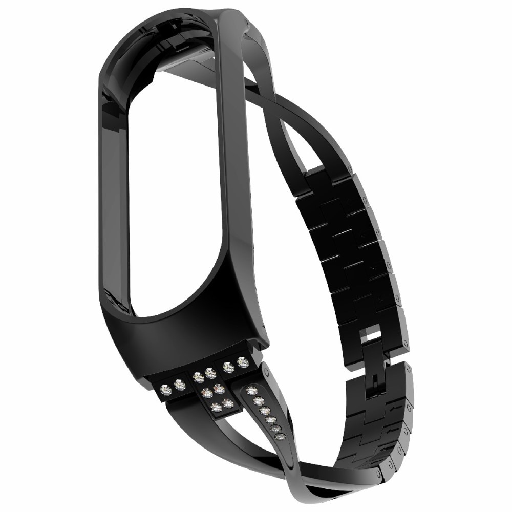 Xiaomi Mi Band 5/6 Crystal Bracelet Black