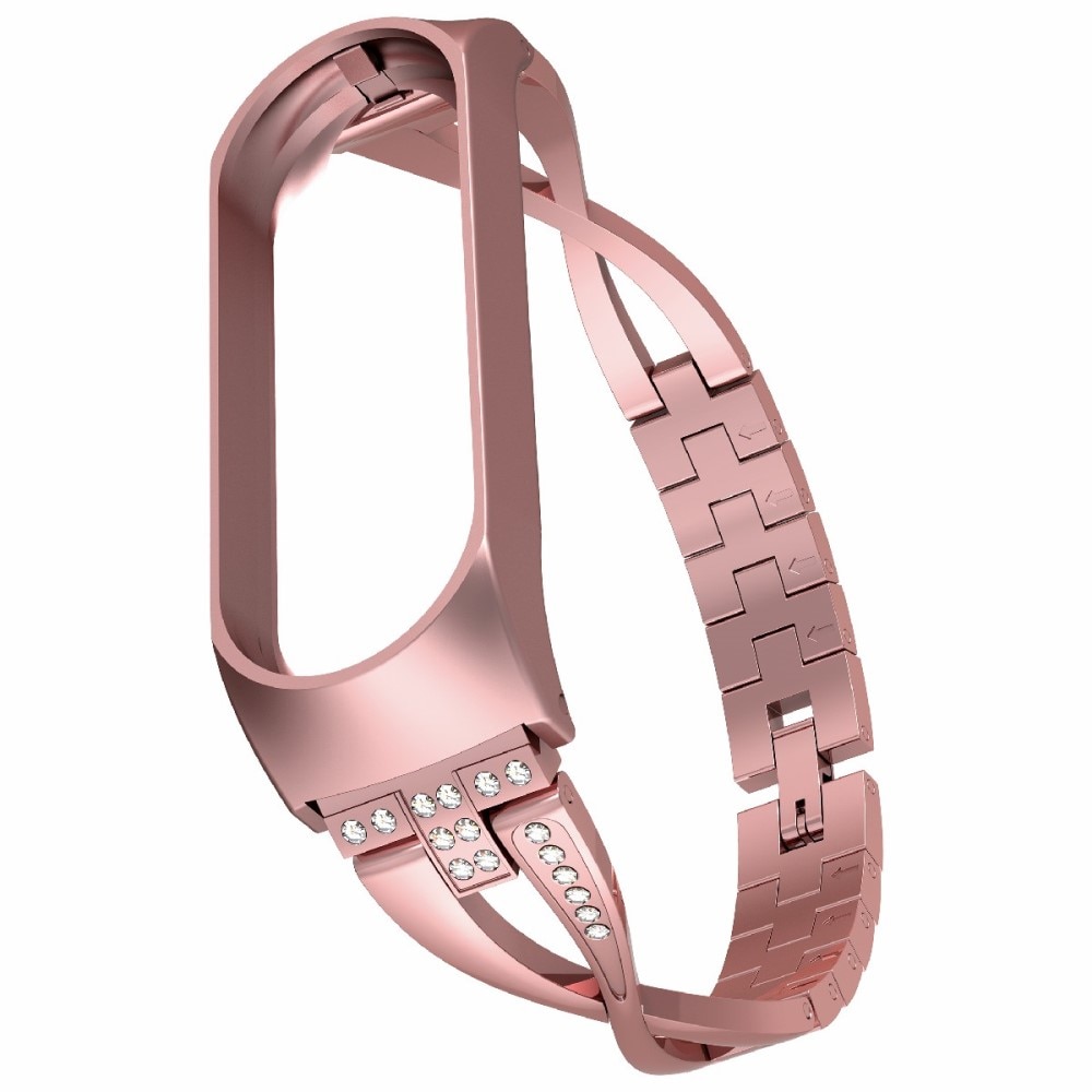Xiaomi Mi Band 5/6 Crystal Bracelet Pink Gold
