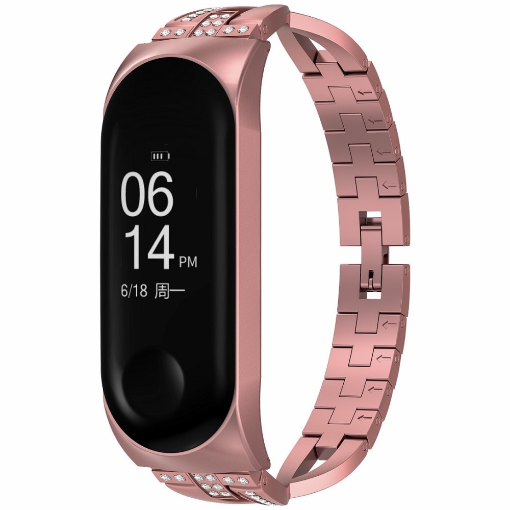 Xiaomi Mi Band 5/6 Crystal Bracelet Pink Gold