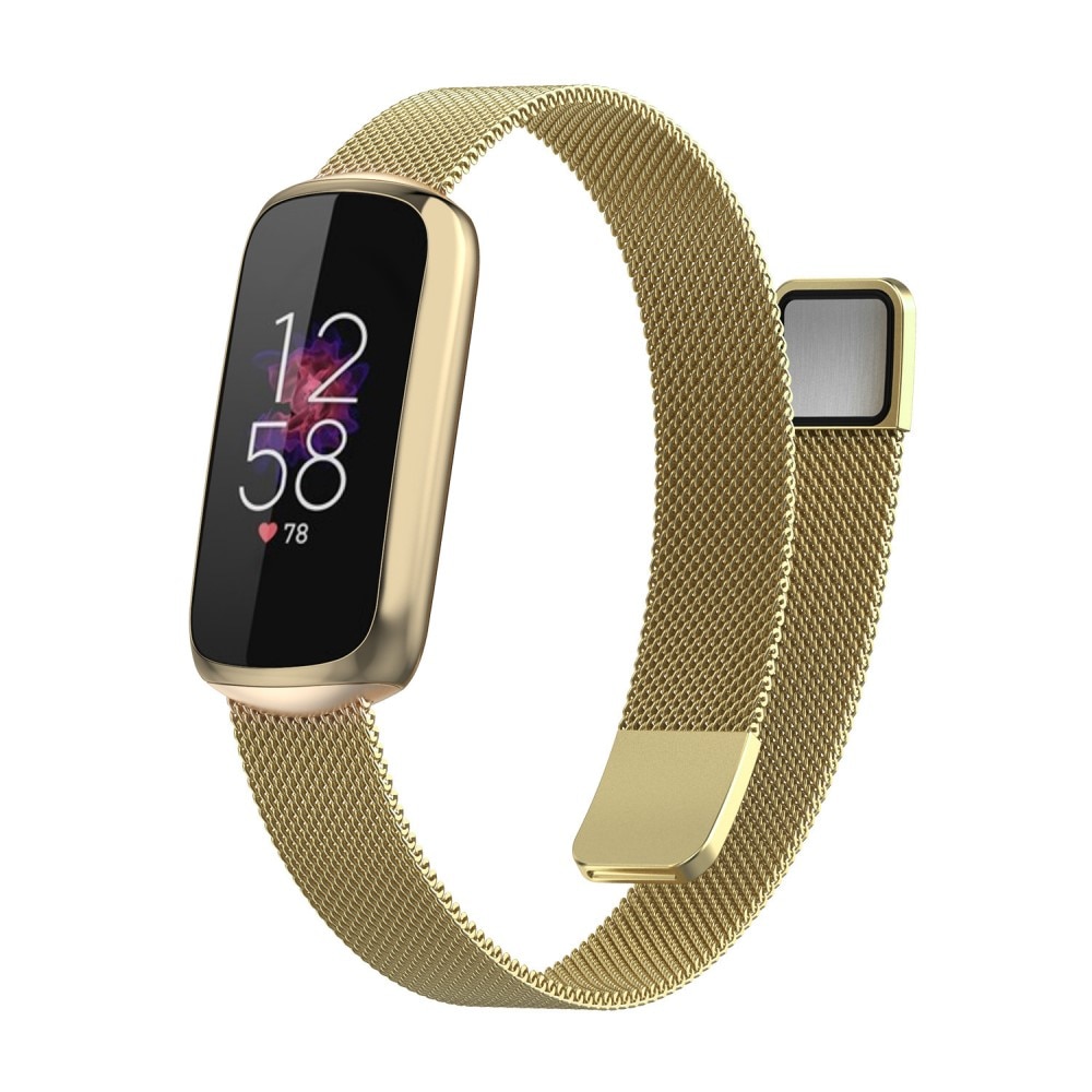 Fitbit Luxe Milanese Loop Band Gold