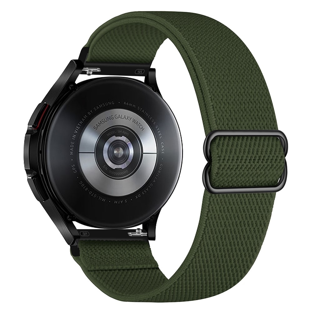 Samsung Galaxy Watch 4 40/42/44/46mm Stretch Nylon Band Dark green