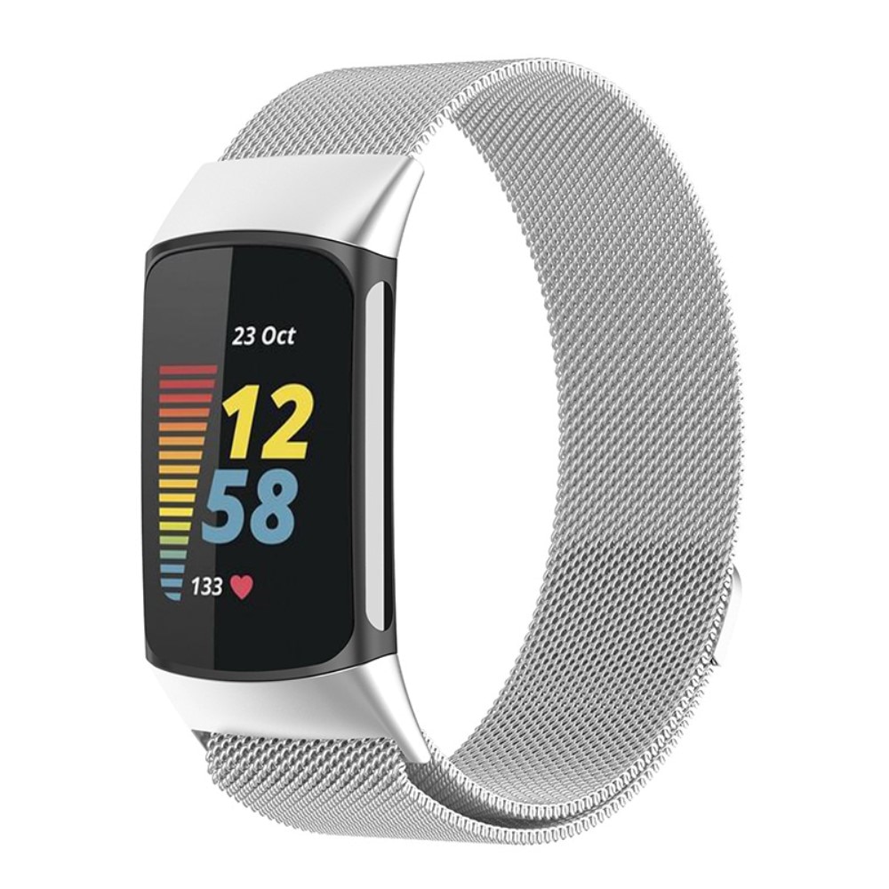Fitbit Charge 5 Milanese Loop Band Silver