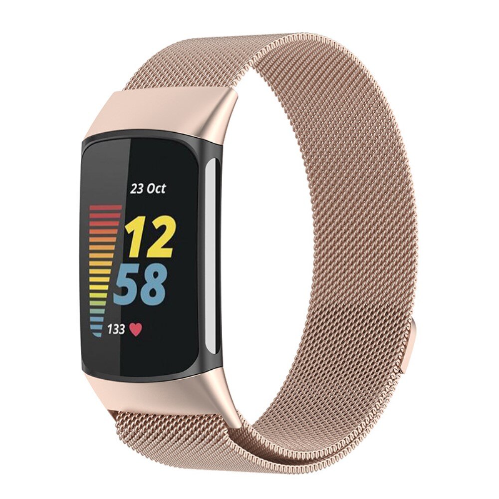 Fitbit Charge 6 Milanese Loop Band Champagne Gold