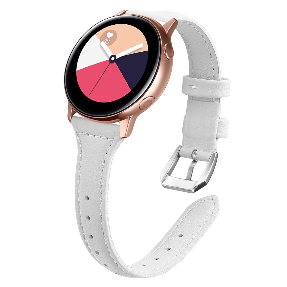 Samsung Galaxy Watch 4 40/42/44/46 mm Slim Leather Strap White