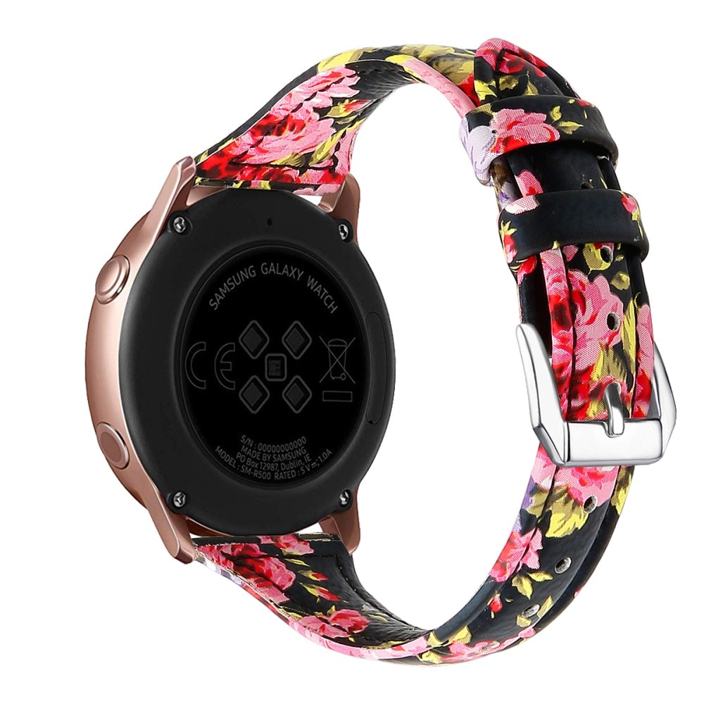 Withings Scanwatch Horizon Slim Leather Strap Black Flowers