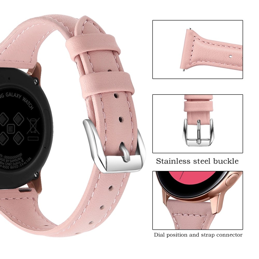 Samsung Galaxy Watch Active 2 40mm Slim Leather Strap Pink