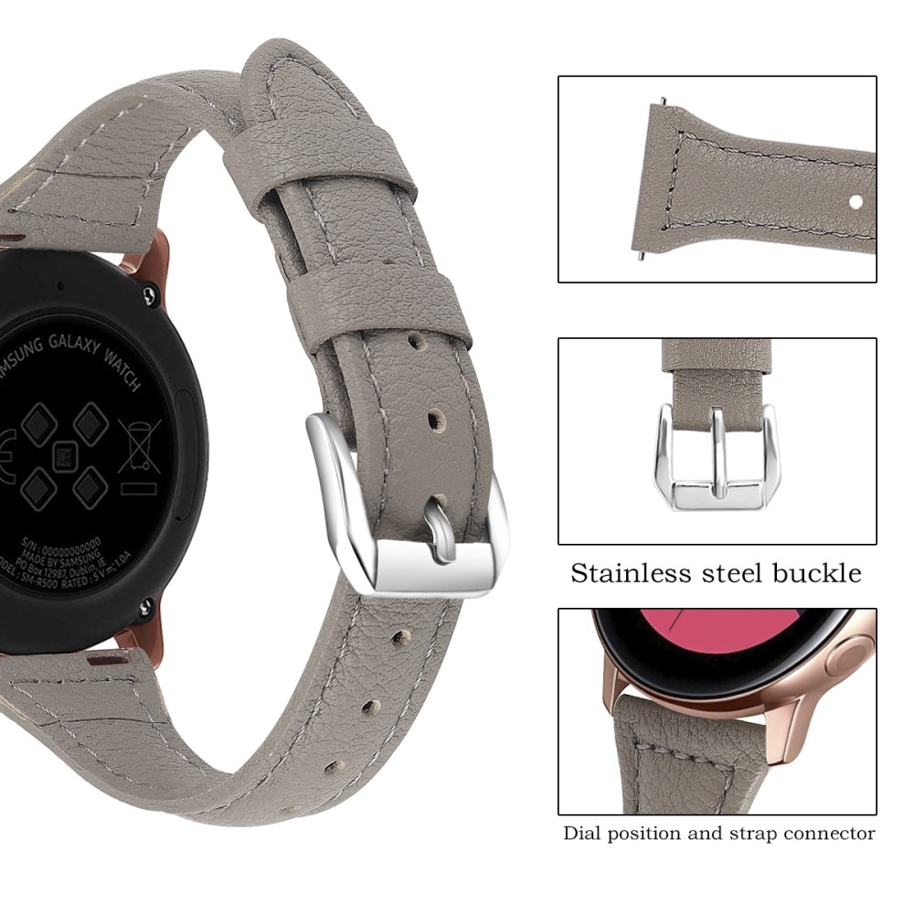 Withings ScanWatch Horizon Slim Leather Strap Grey