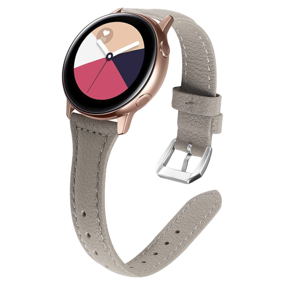 Samsung Galaxy Watch 4 40/42/44/46 mm Slim Leather Strap Grey