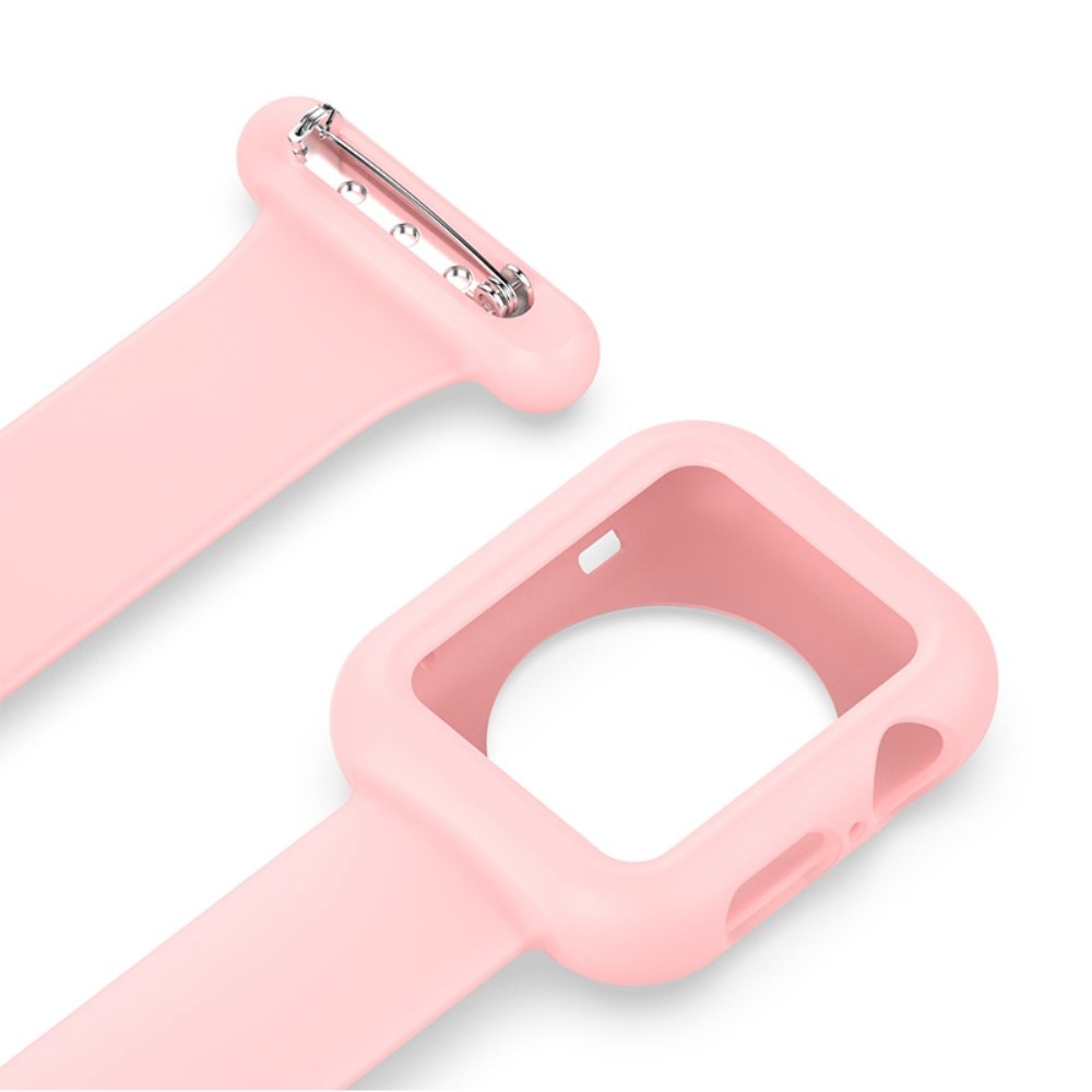 Apple Watch 41mm Series 8 Fob Watch Silicone Case Pink