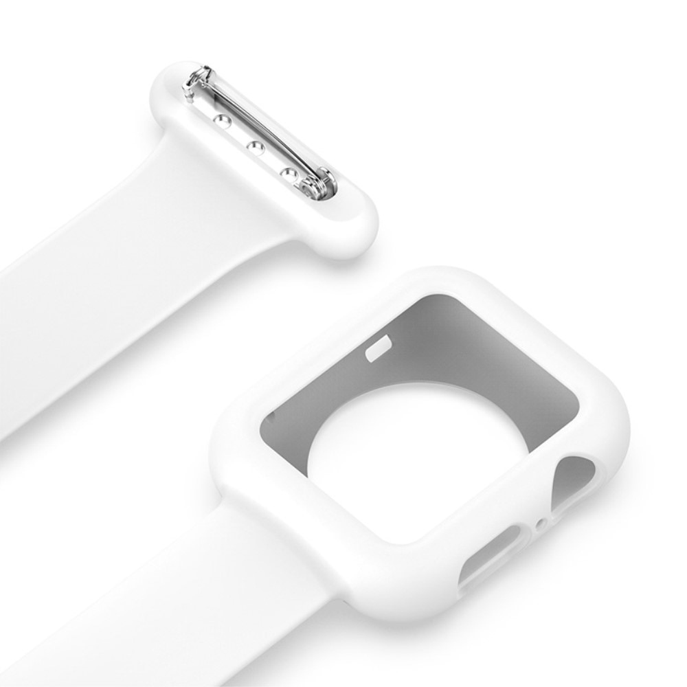 Apple Watch 41mm Series 8 Fob Watch Silicone Case White