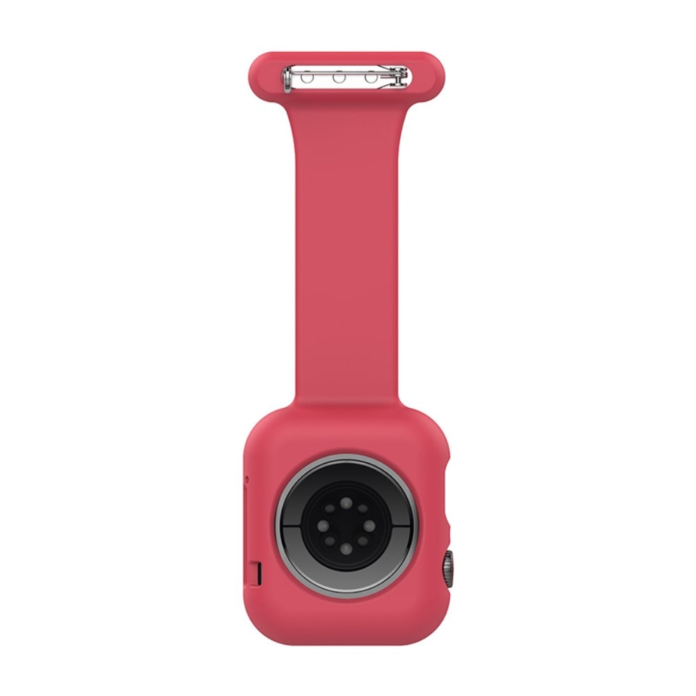 Apple Watch 41mm Series 8 Fob Watch Silicone Case Red