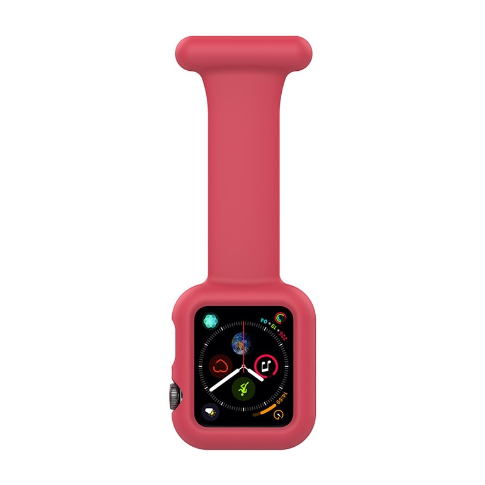 Apple Watch 41mm Series 7 Fob Watch Silicone Case Red