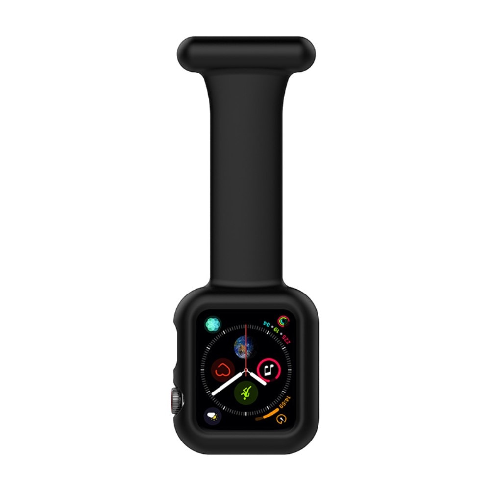 Apple Watch 41mm Series 7 Fob Watch Silicone Case Black