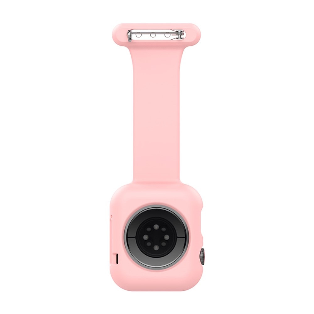 Apple Watch 45mm Series 9 Fob Watch Silicone Case Pink