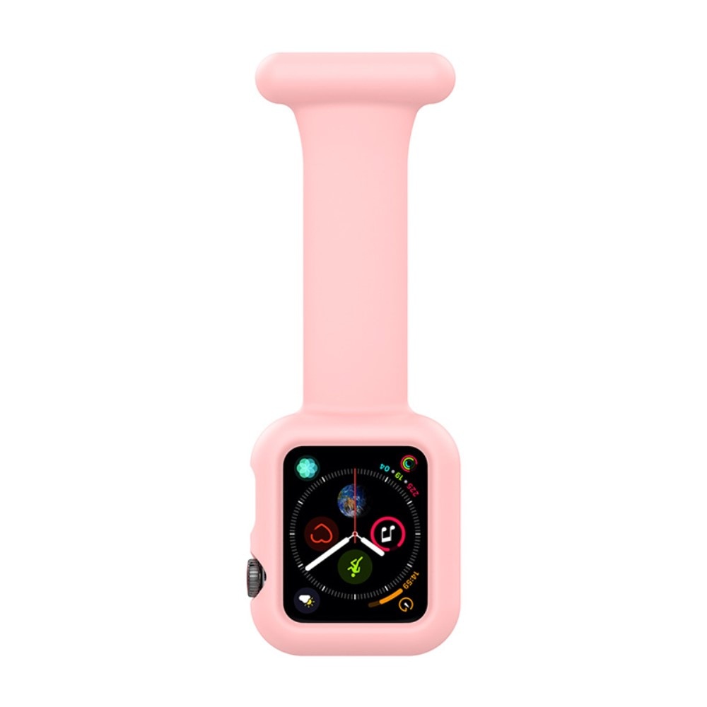 Apple Watch 44mm Fob Watch Silicone Case Pink