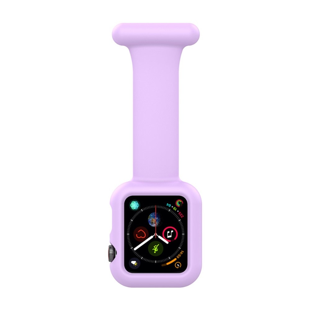Apple Watch SE 44mm Fob Watch Silicone Case Purple