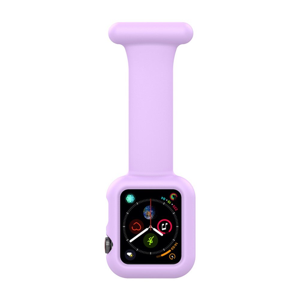 Apple Watch 45mm Series 8 Fob Watch Silicone Case Purple