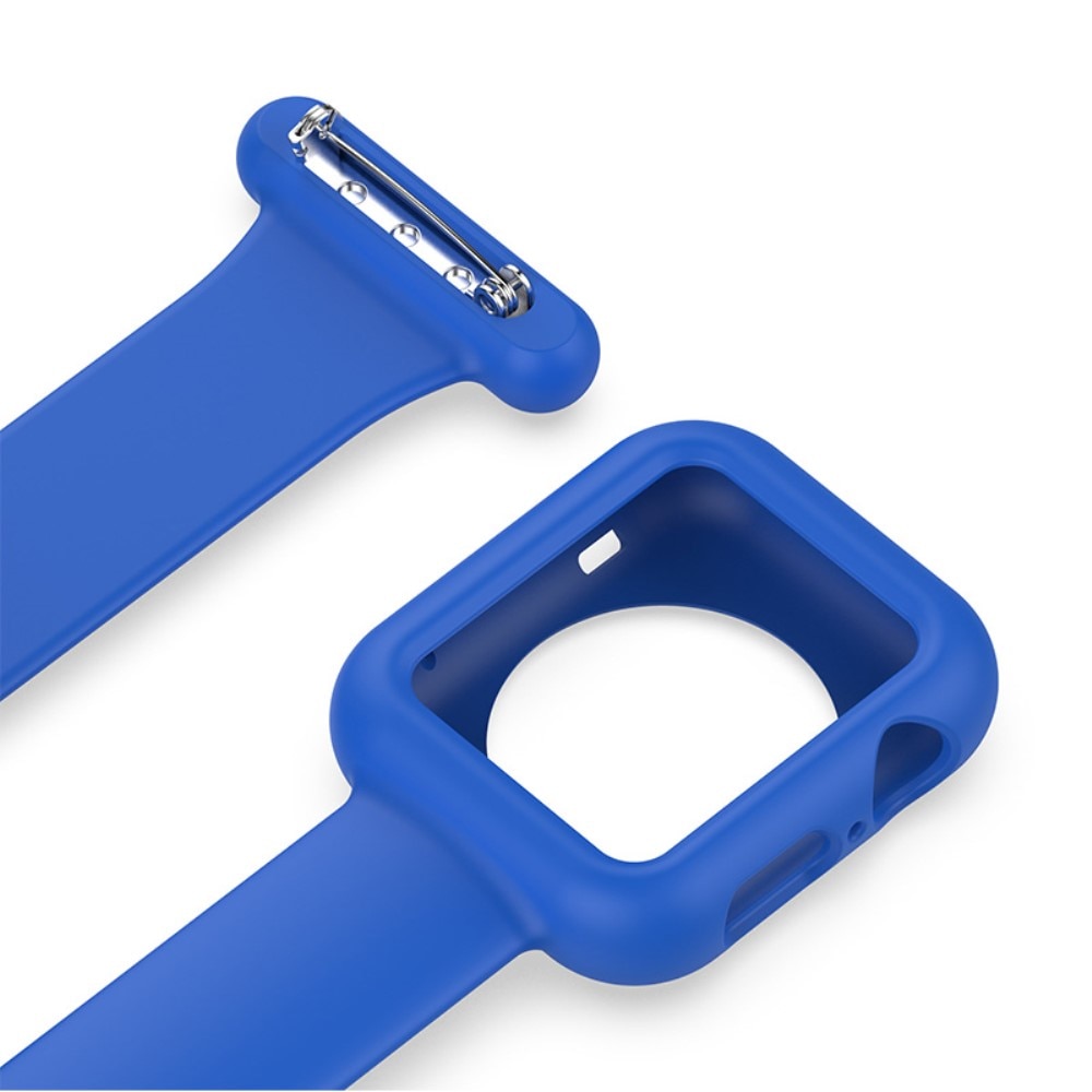 Apple Watch 45mm Series 8 Fob Watch Silicone Case Blue