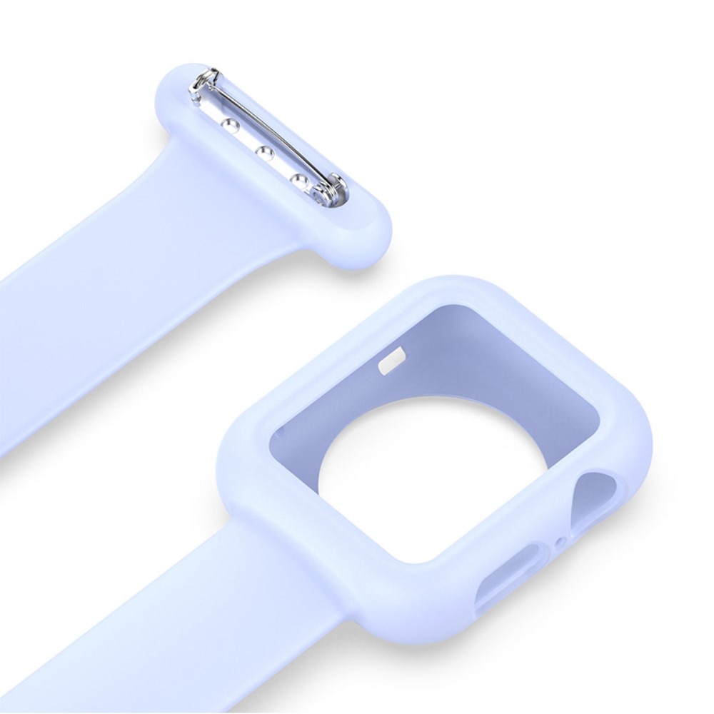 Apple Watch SE 44mm Fob Watch Silicone Case Light Blue
