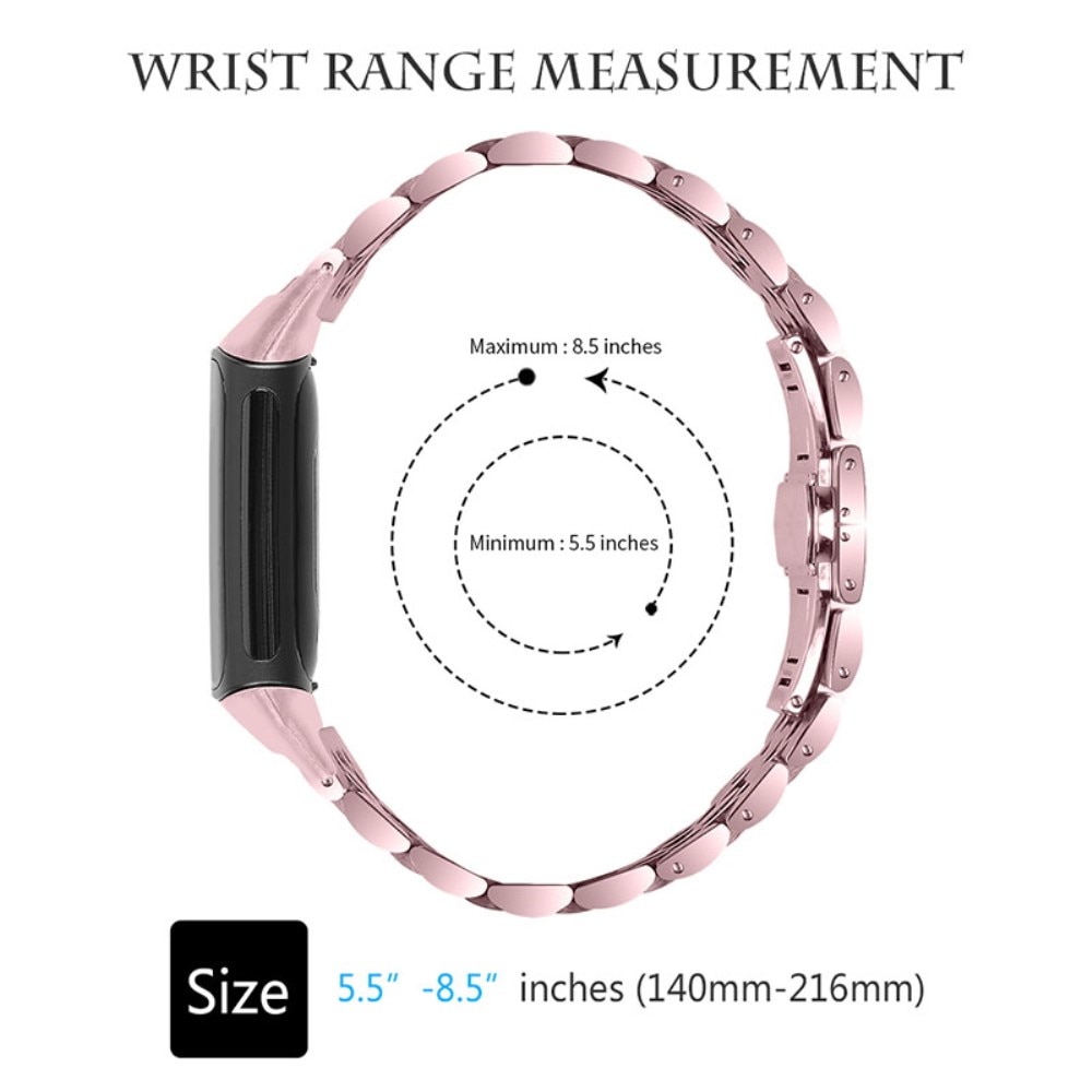 Fitbit Charge 6 Stainless Steel Bracelet Pink