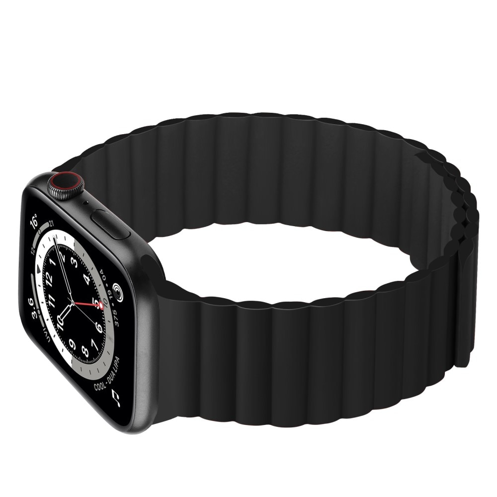 Apple Watch 45mm Series 9 Magnetic Silicone Band Black