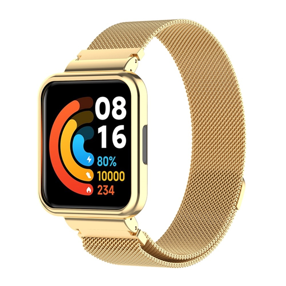 Xiaomi Redmi Watch 2 Lite Milanese Loop Band with Case Gold