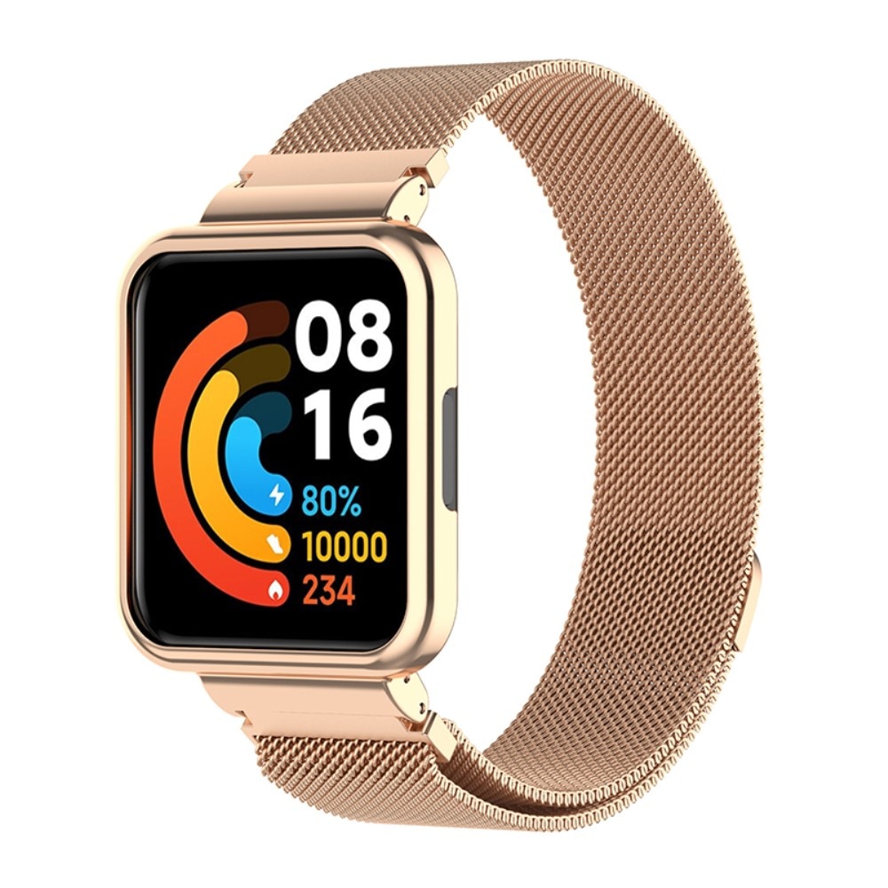 Xiaomi Redmi Watch 2 Lite Milanese Loop Band with Case Rose Gold
