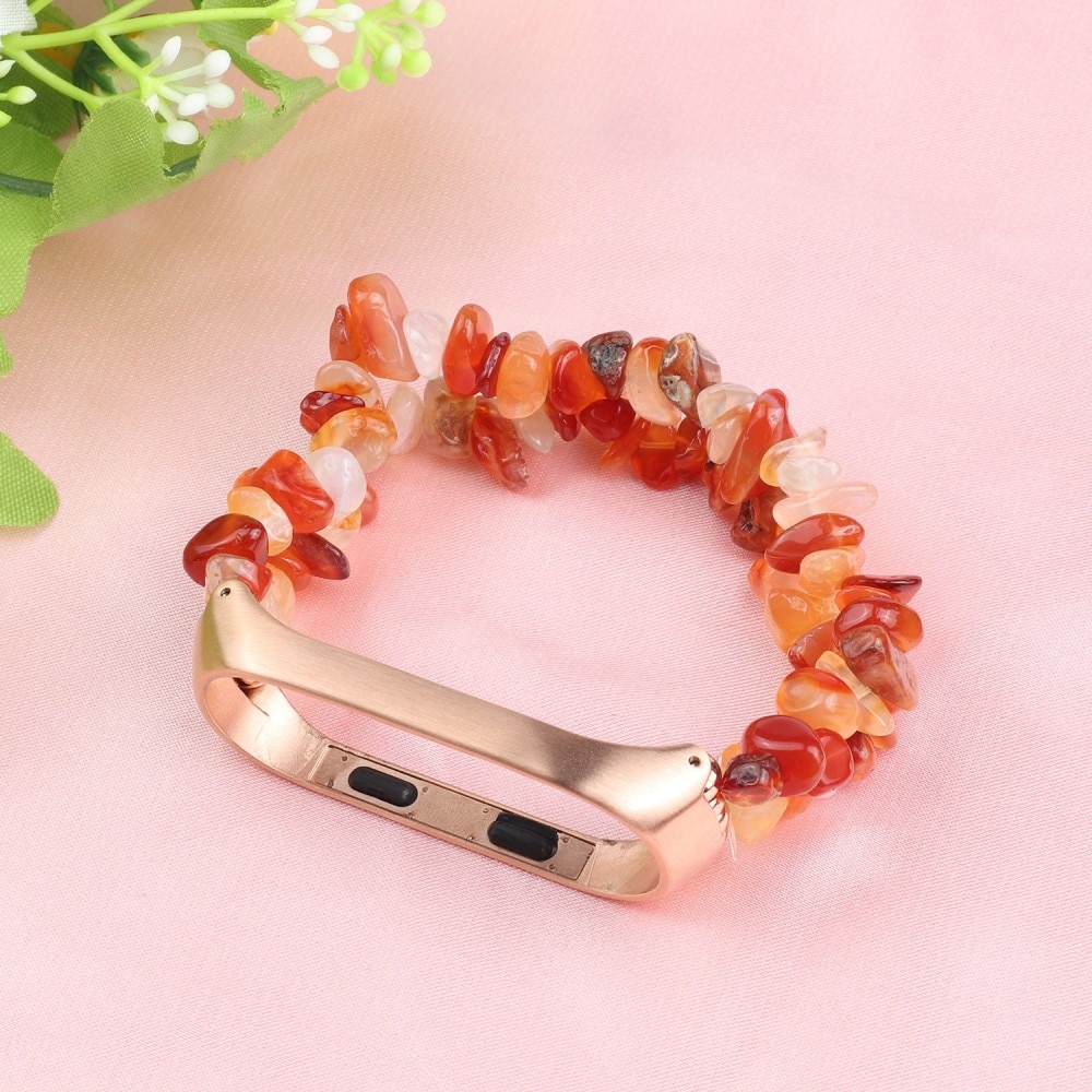 Xiaomi Mi Band 5/6 Stone Bracelet Stretch Red