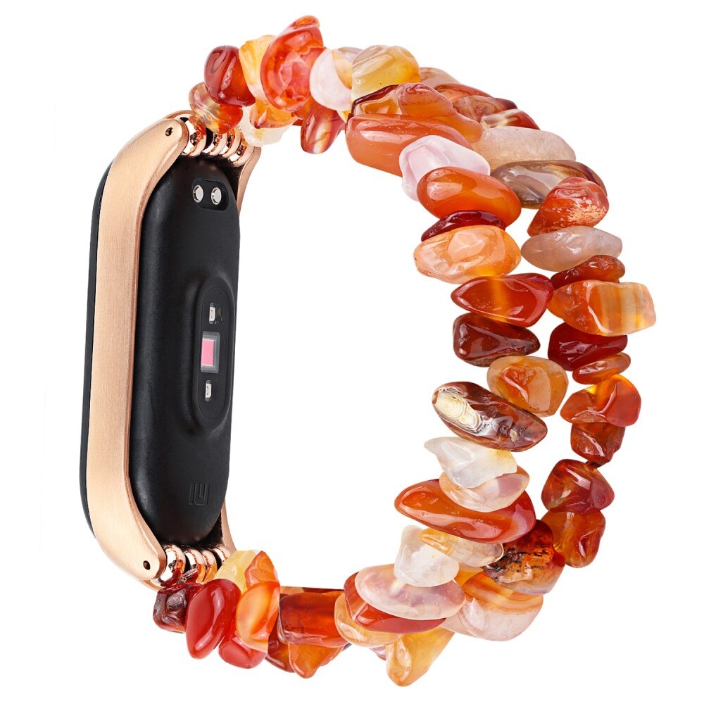 Xiaomi Mi Band 5/6 Stone Bracelet Stretch Red