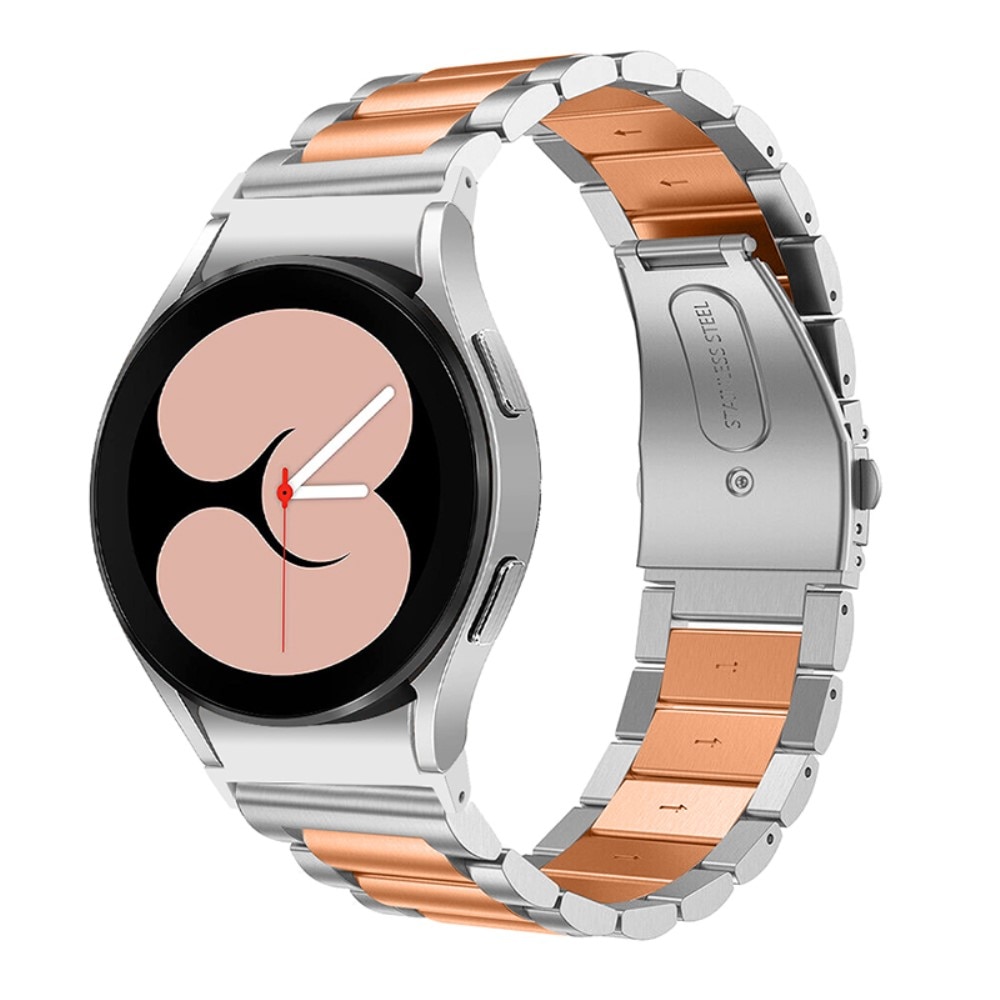 Samsung Galaxy Watch 4 Classic 46mm Full Fit Metal Band Silver/Rose Gold