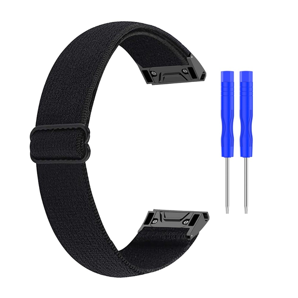 Garmin Fenix 6S Pro Stretch Nylon Band Black