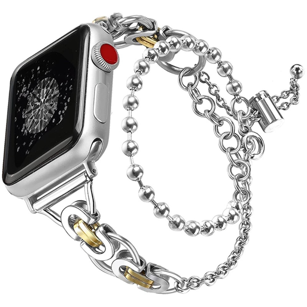 Apple Watch 42mm Metal Band with Pearls Silver/Gold