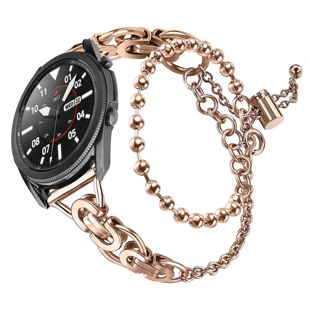Samsung Galaxy Watch 4 40/42/44/46mm Metal Band with Pearls Rose Gold