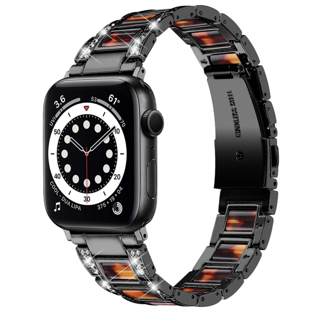Diamond Bracelet Apple Watch 38mm Black Coffee