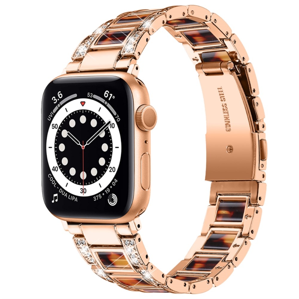 Diamond Bracelet Apple Watch 41mm Series 8 Rosegold Coffee