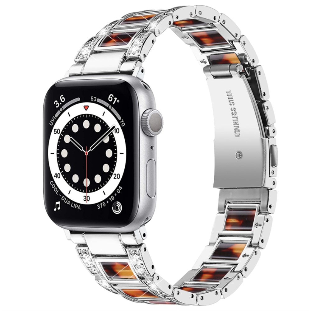 Diamond Bracelet Apple Watch Ultra 49mm Silver Coffee