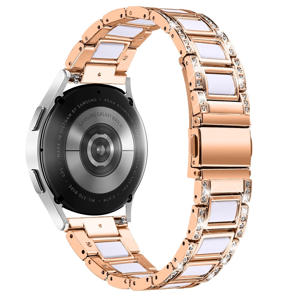 Samsung Galaxy Watch 6 Classic 47mm Diamond Bracelet Rosegold Snow